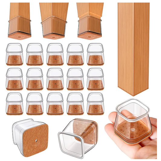 24 pcs Chair Leg Floor Protectors, Furniture Felt Pads Silicone Covers caps for Chairs,Chair Leg Protectors for Hardwood Floors