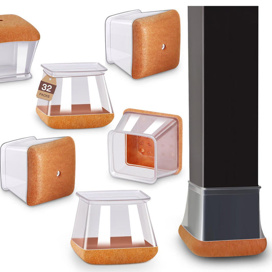 Chair Leg Floor Protectors Chair Leg Protectors for Hardwood Floors Felt Silicone Caps Strengthen Bottom Protection Non Slip Reduce Noise