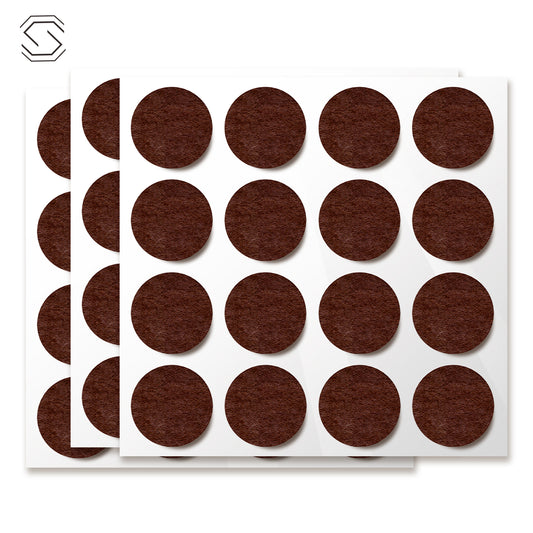 Felt Furniture Pads 48 PCS ,  Furniture Sliders, Chair Leg Floor Protectors for Hardwood Floors, Cabinet Bumpers, Reduce Noise and Anti Scratch(Brown)