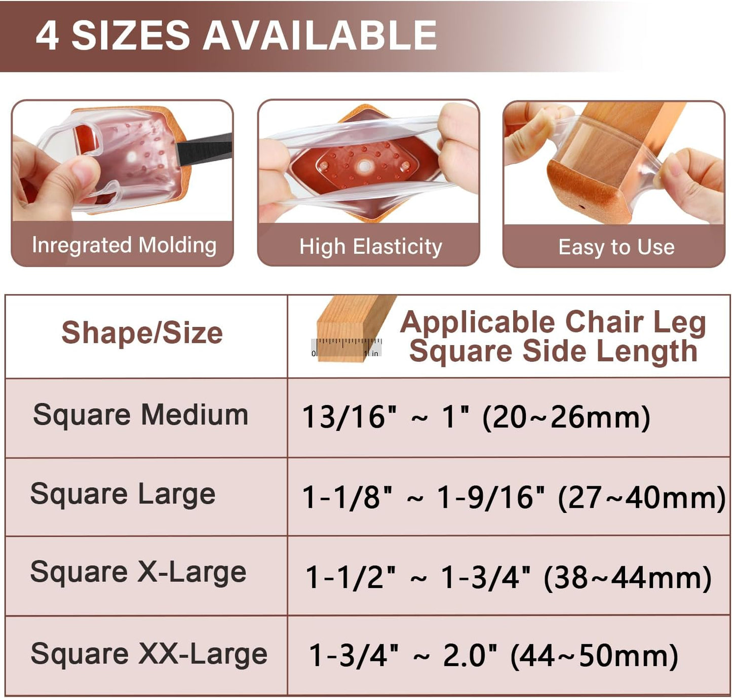 Chair Leg Floor Protectors Chair Leg Protectors for Hardwood Floors Felt Silicone Caps Strengthen Bottom Protection Non Slip Reduce Noise
