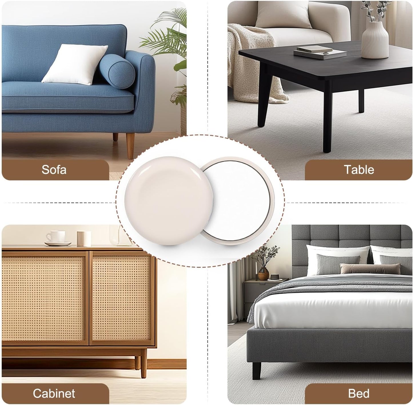 Furniture Sliders for Carpet,  Adhesive Chair Leg Sliders for Hardwood Floors, Furniture Movers Sliders for Furniture, Furniture Sliders Move Furniture Easily
