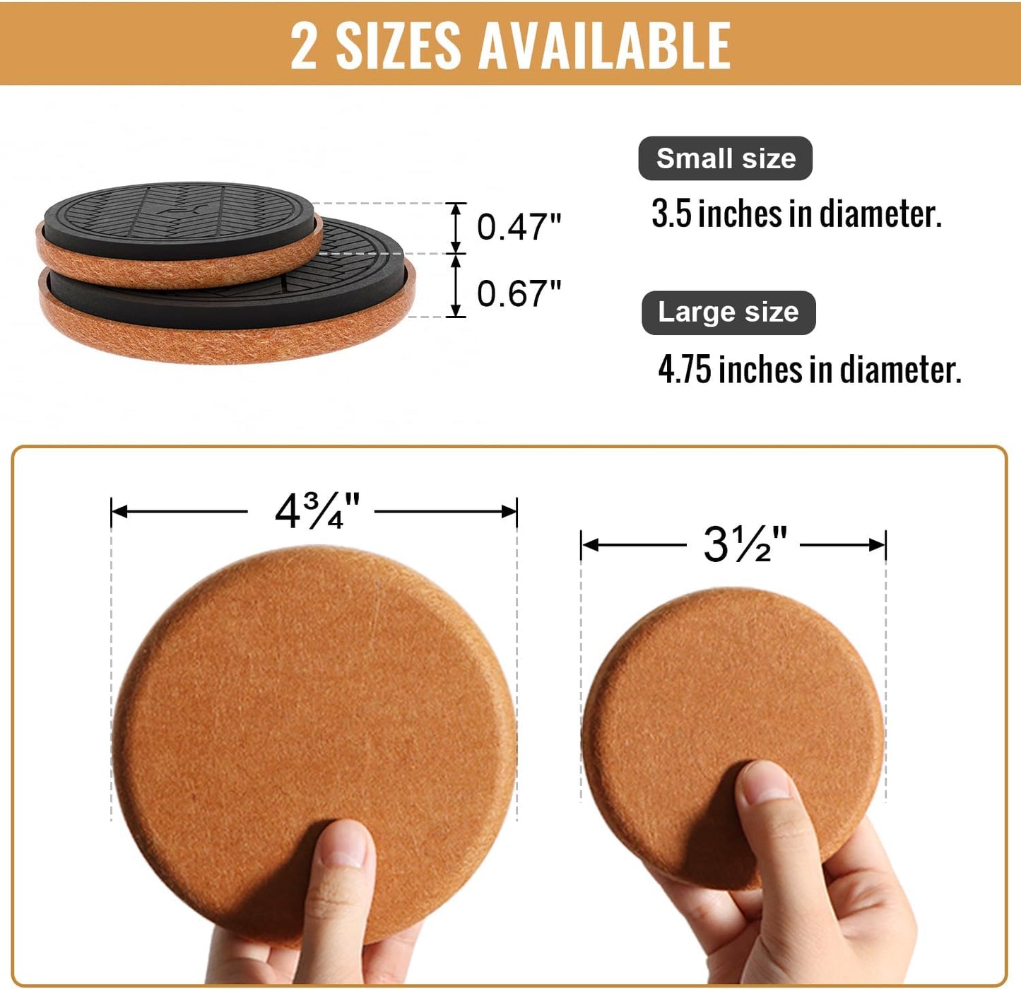 Felt Furniture Sliders for Hardwood Floors, Furniture Pads for Wood Floors, Furniture Movers for Heavy Duty Furniture, Move Furniture Easily