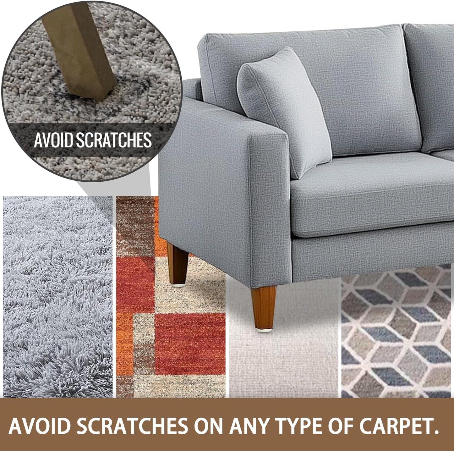 Furniture Sliders for Carpet,  Adhesive Chair Leg Sliders for Hardwood Floors, Furniture Movers Sliders for Furniture, Furniture Sliders Move Furniture Easily