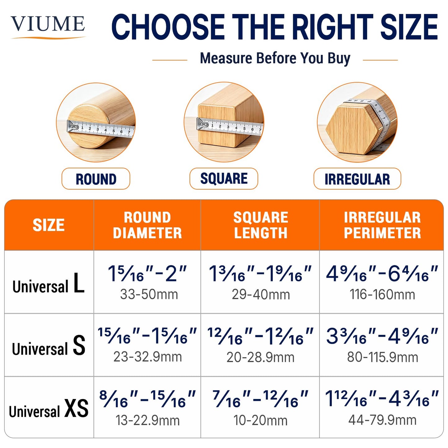 VIUME 24 Pcs Chair Leg Floor Protectors for Hardwood Floors Round Silicone Covers Felt Pads Furniture Leg Caps Anti-Scratch Reduce Noise Fit (1-5/16" to 2")